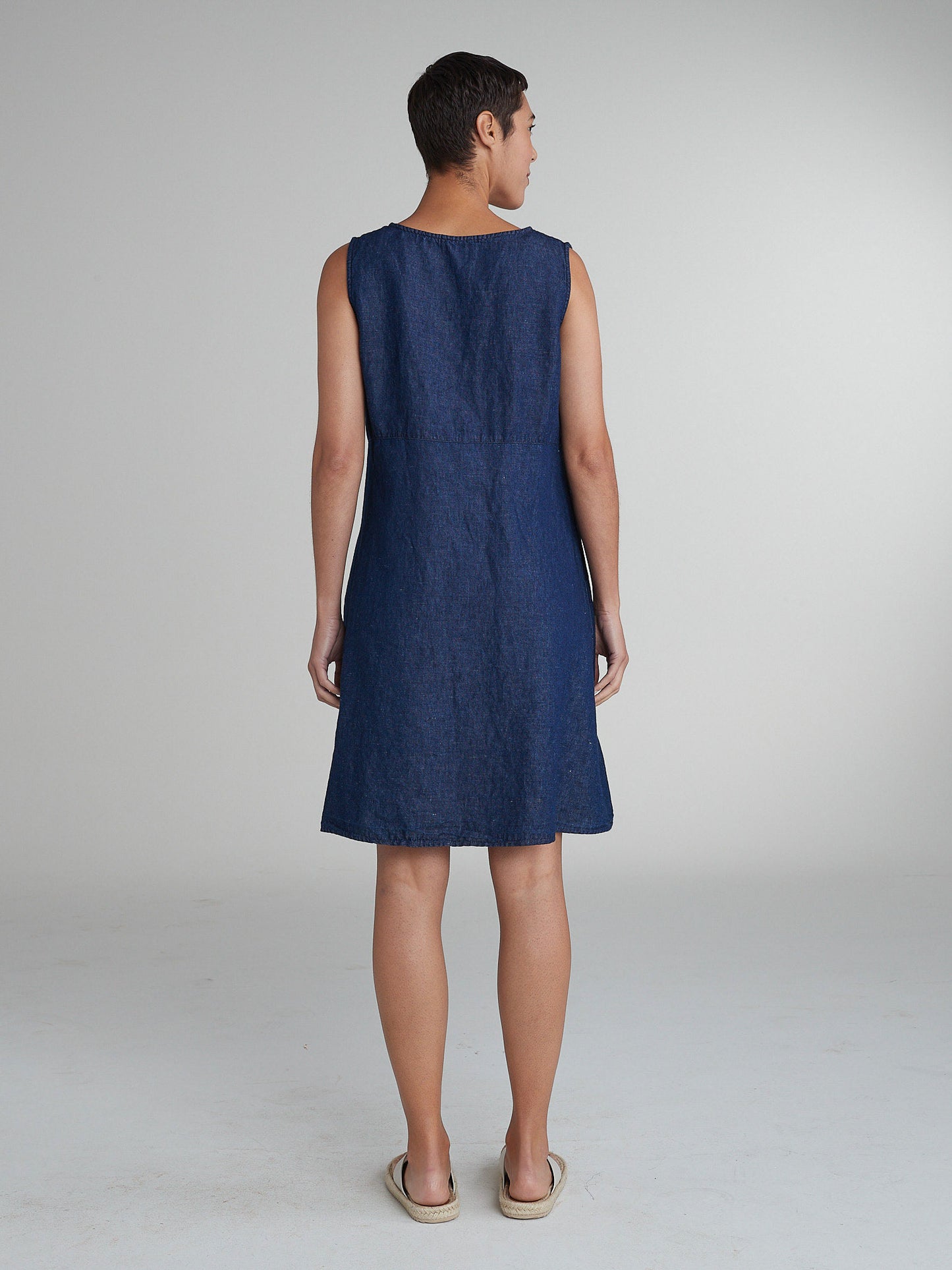 Cut Loose Flax Denim Patch Dress, Style #0450784