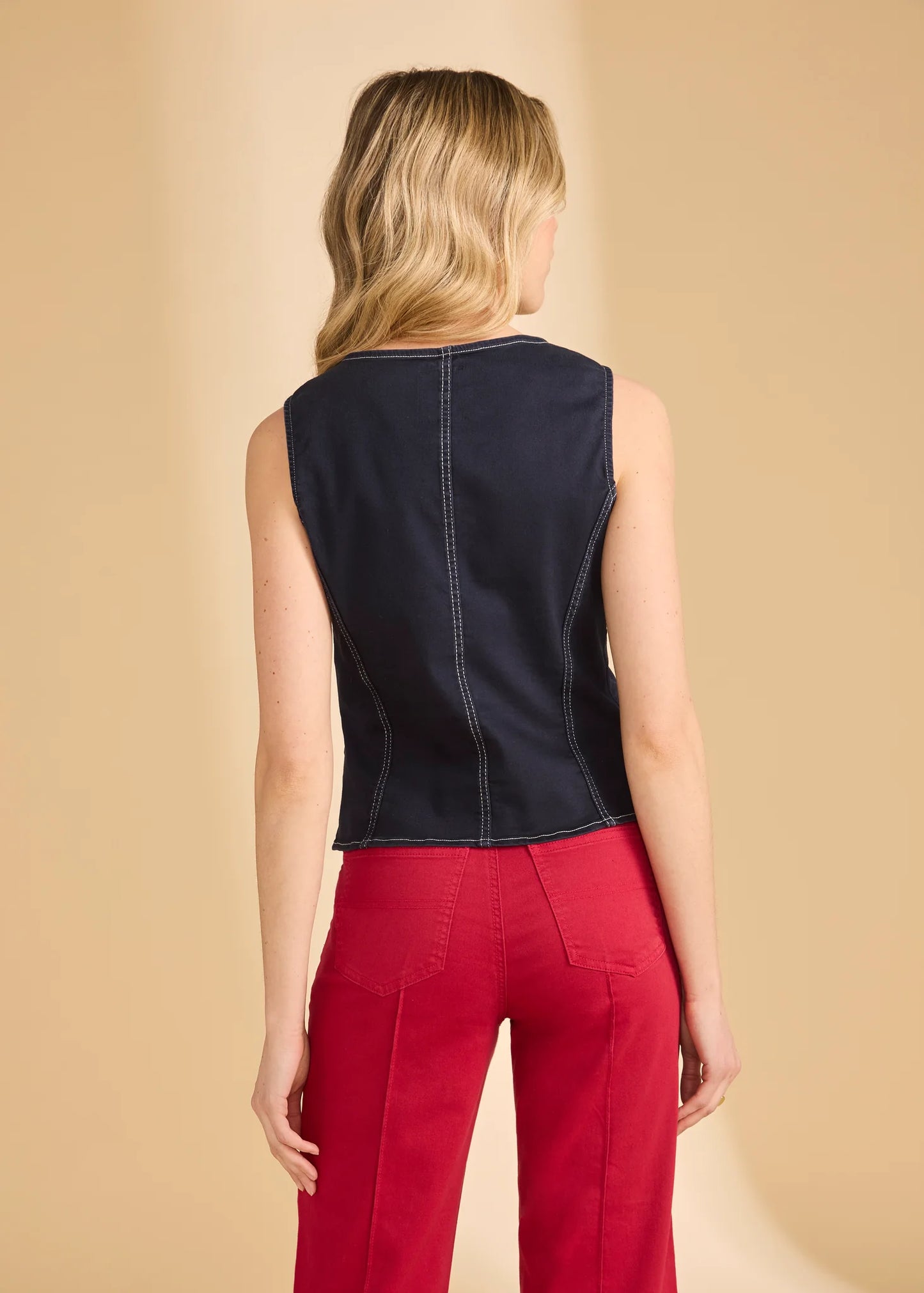 FDJ Button Front Vest