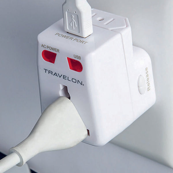 Travelon Worldwide Adapter and USB Charger, Style #19658