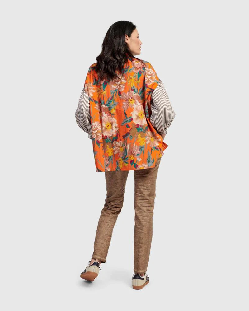 Alembika Striped Floral Blouse, Style #ST707