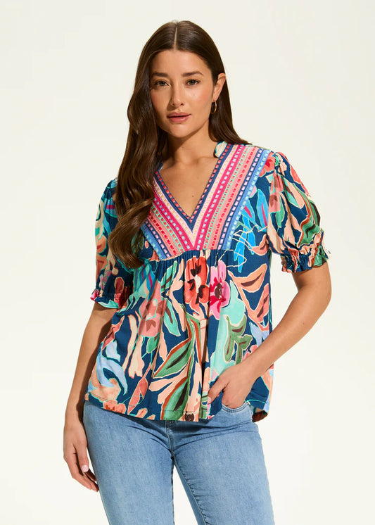 FDJ Elbow Seeve Embellished Top, Style #3385153