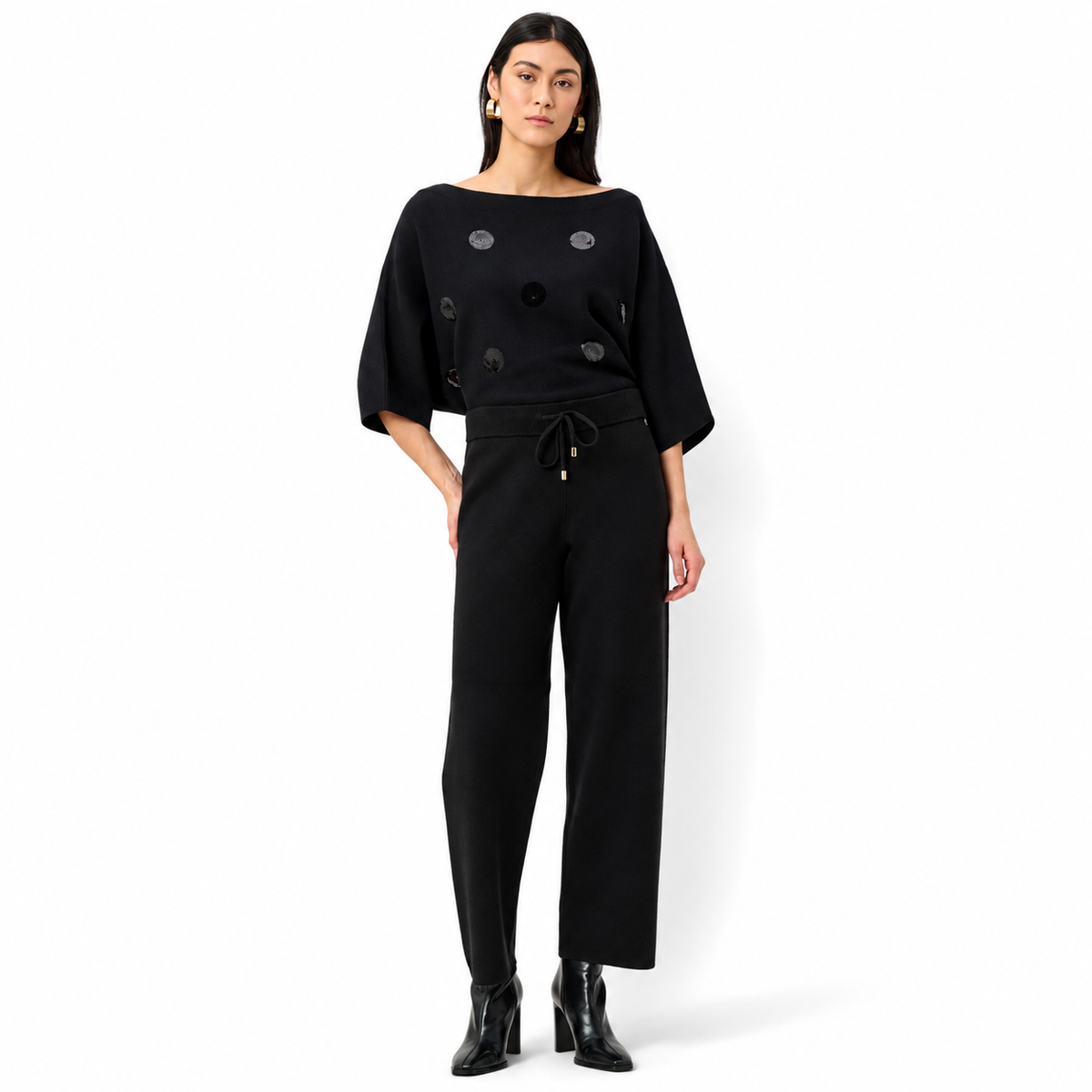 Joseph Ribkoff Brushed Viscose And Nylon Knit Pull-On Pants