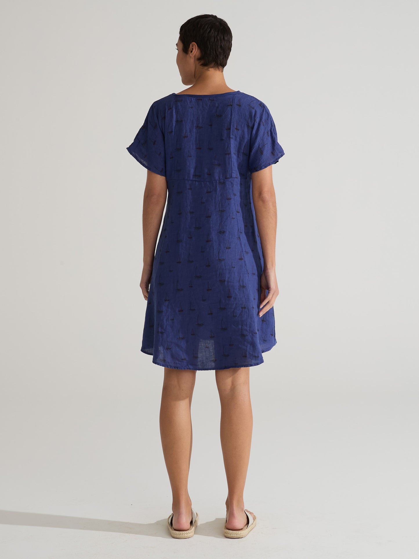 Cut Loose V-Neck Swing Dress, Style #4181141