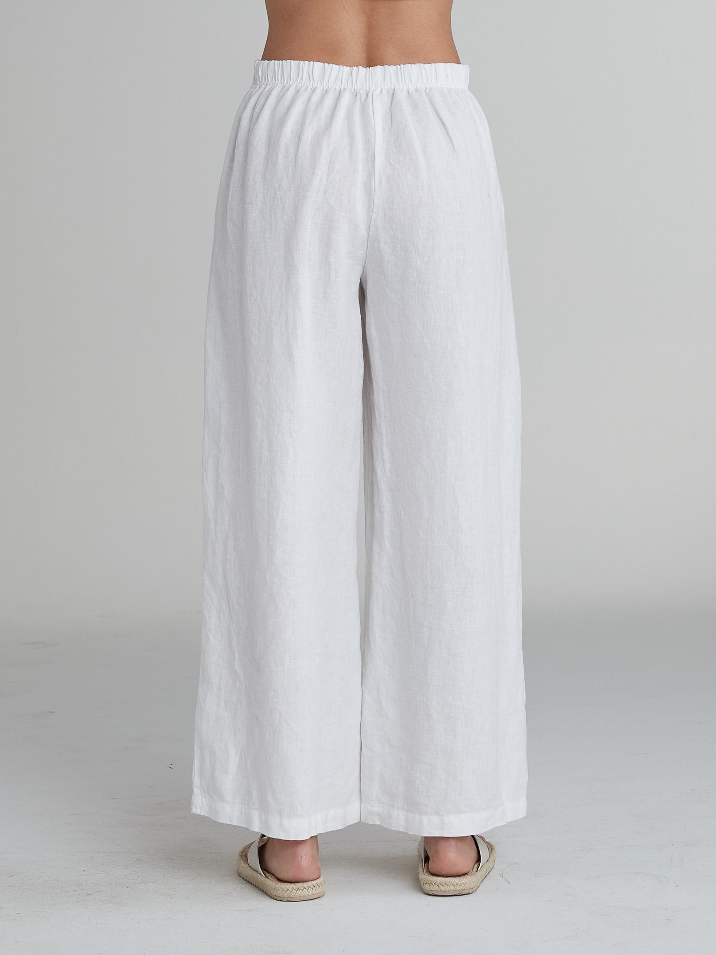 Cut Loose Solid Linen Wide Leg Pant, Style #4402213