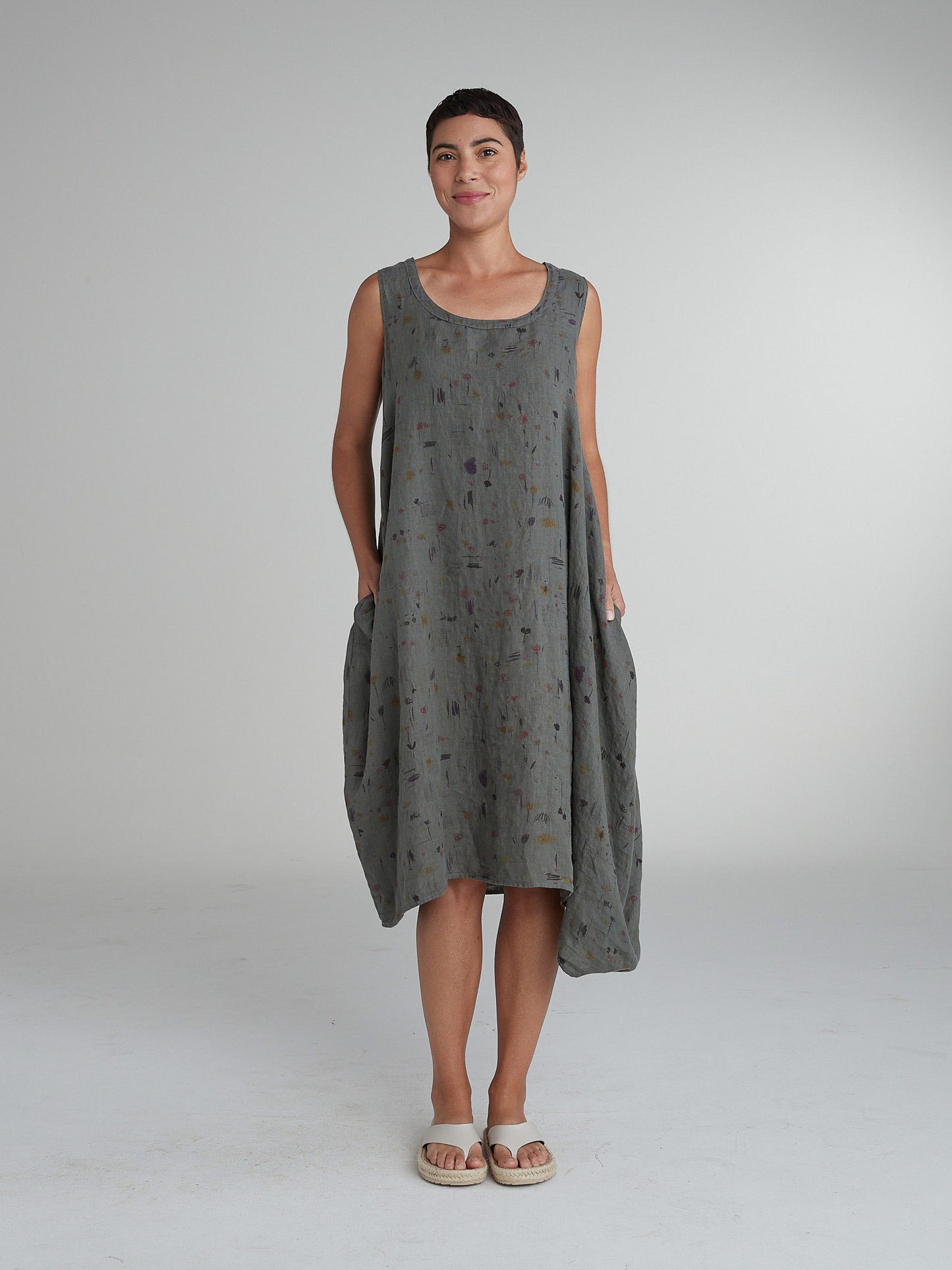 Cut Loose Graffiti Floral Button Bubble Dress, Style #4630237