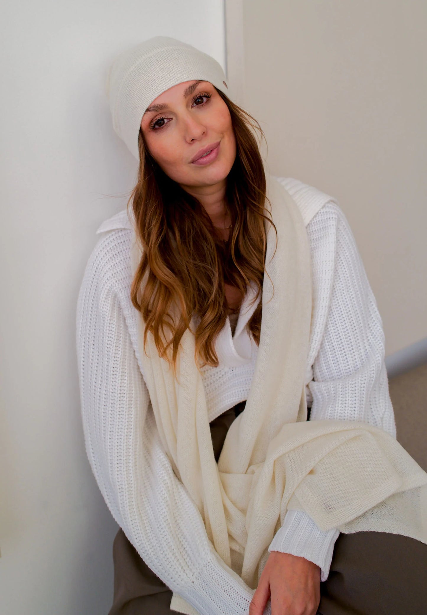 V. FRAAS Signature Jersey Knit Cashmere Wrap, Style #684303