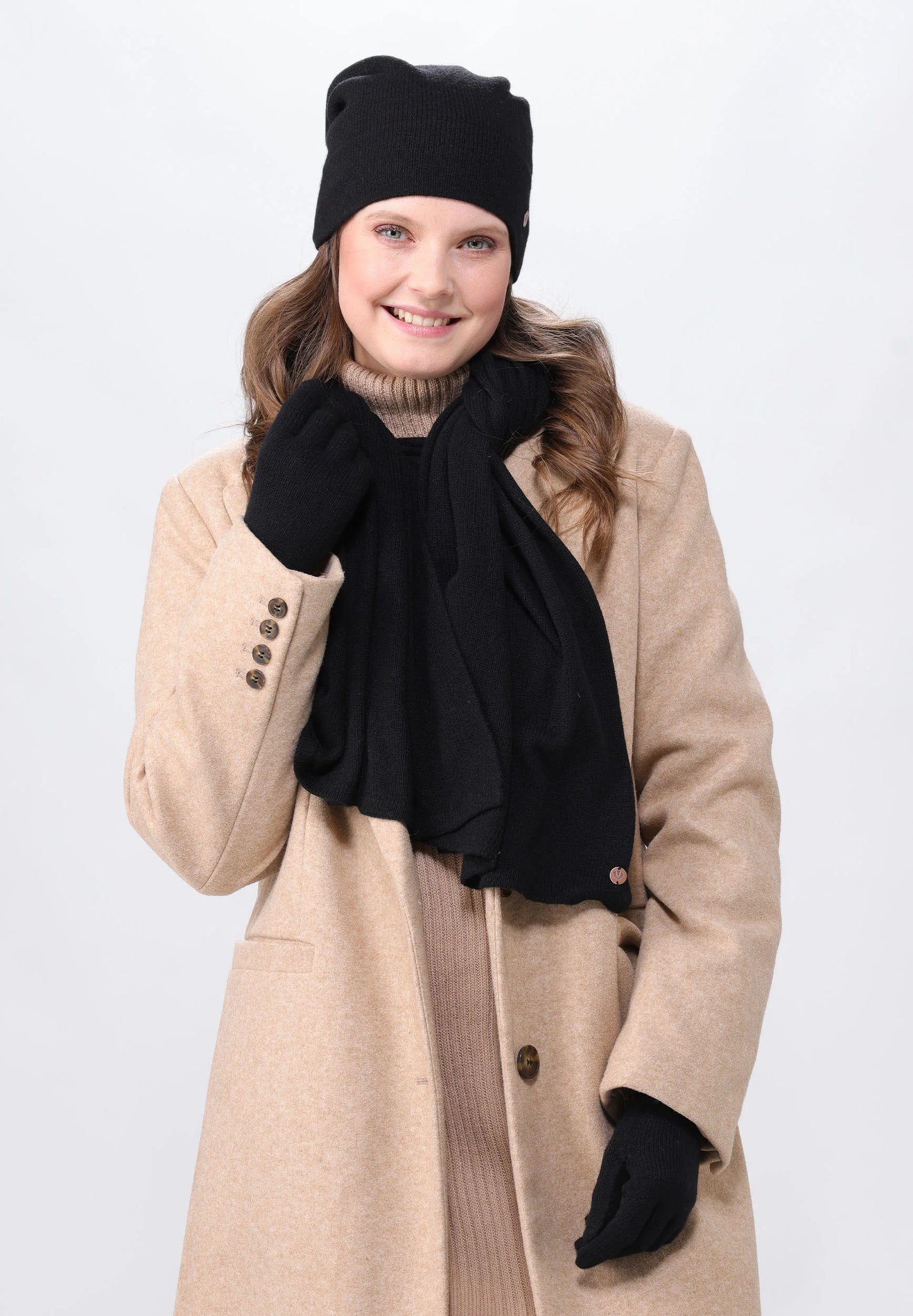 V. FRAAS Signature Jersey Knit Cashmere Wrap, Style #684303