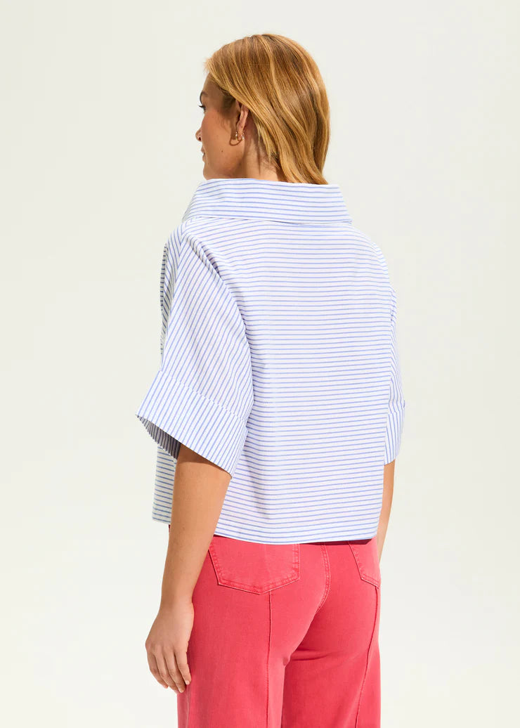 FDJ Crossover Neck Popover Top, Style #7027729
