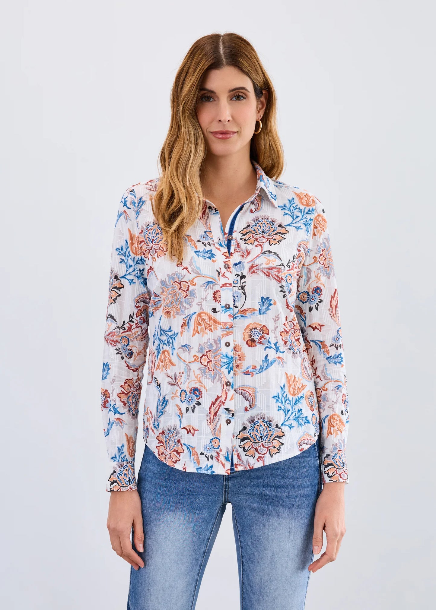 FDJ Classic Long Sleeve Cotton Shirt, Style #7208174