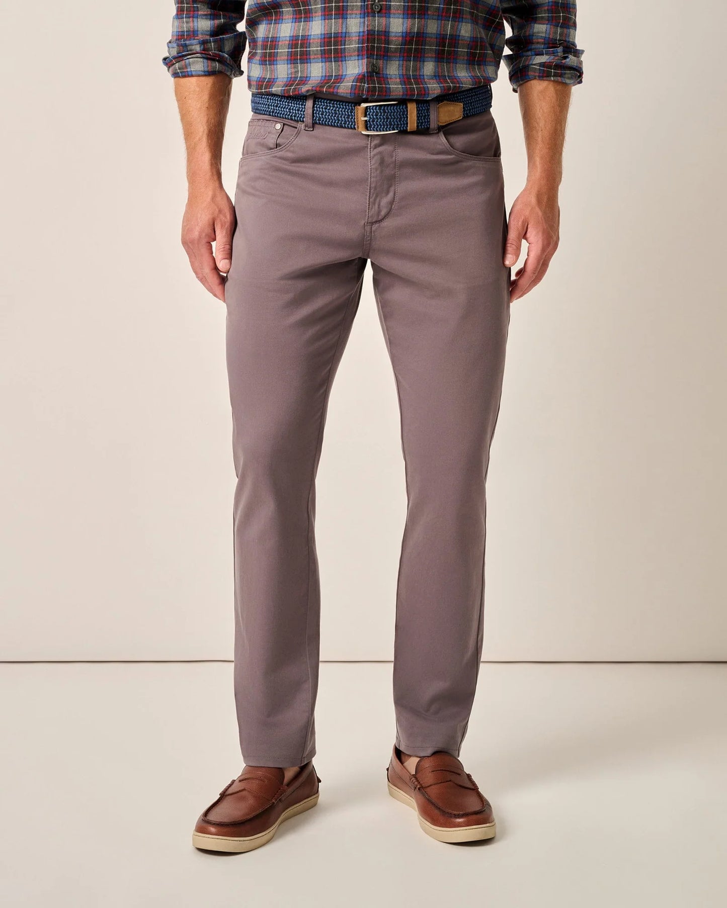 johnnie-O Caramel Sateen 5-Pocket 30" Pant , Style #JMPA100050