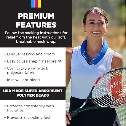 Koolgator Premium Cooling Neck Wrap, Style #CLNWR-R
