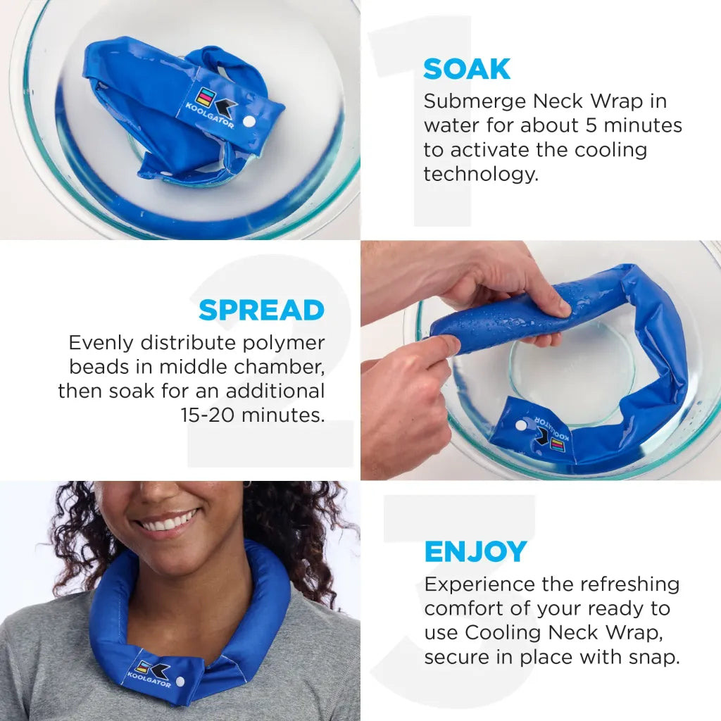 Koolgator Premium Cooling Neck Wrap, Style #CLNWR-R