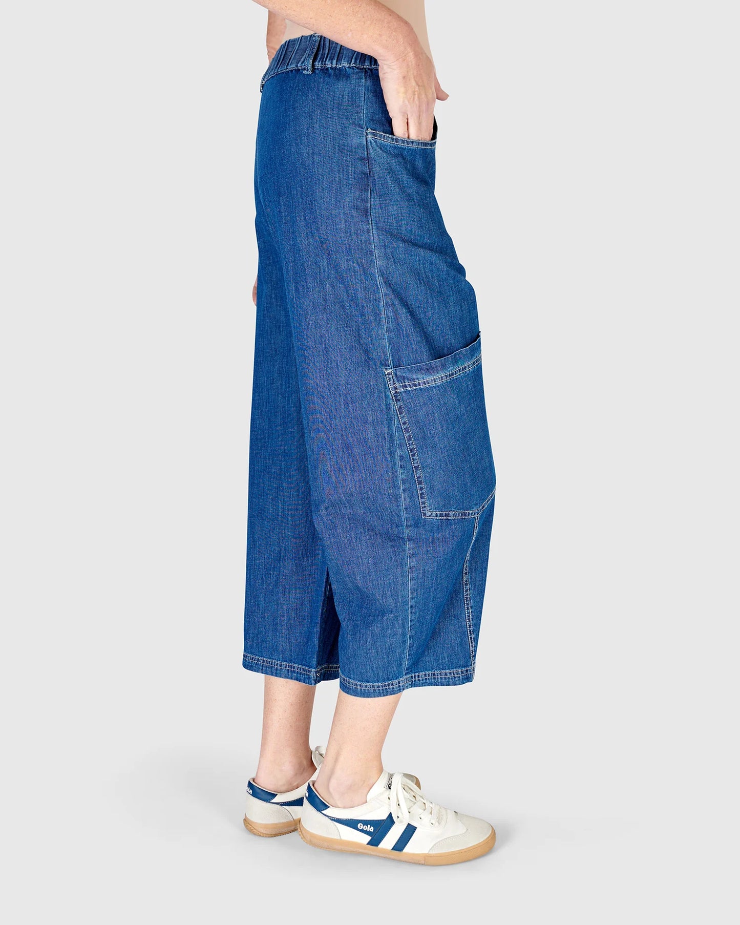 Alembika Palma Capri Pants, Denim, Style #SP609D