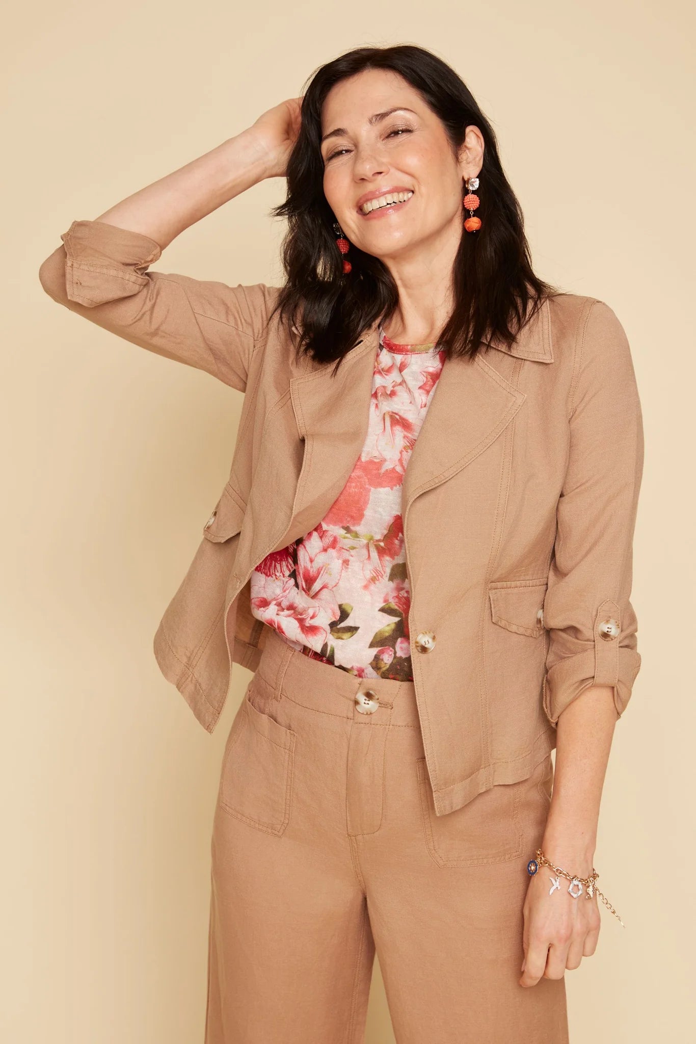 Renuar Collection Linen Mix Short Jacket, Style #R3900