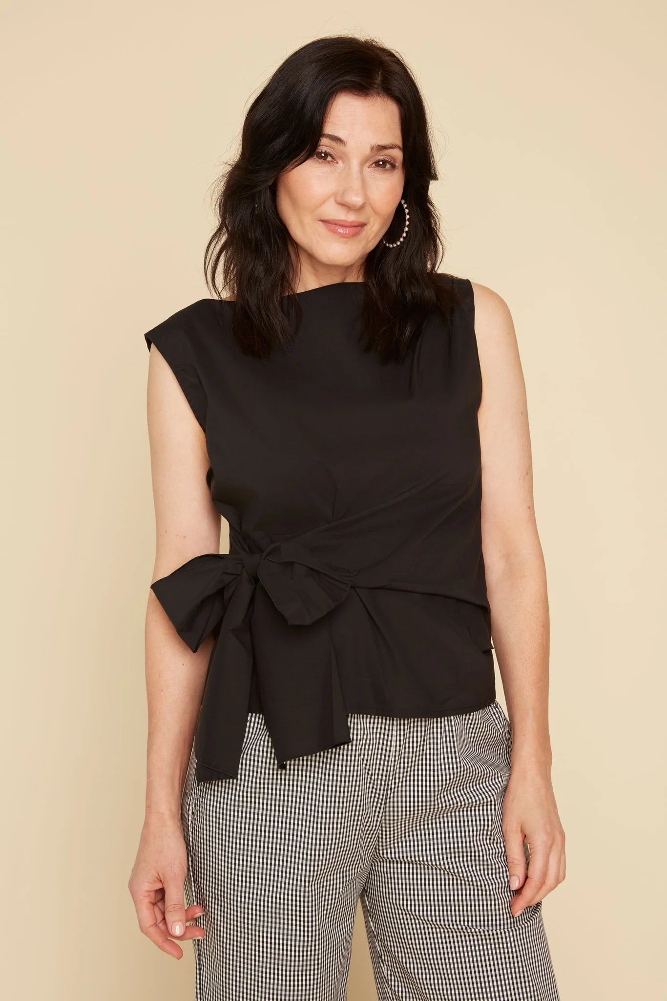 Renuar Collection Bow Side Cotton Blouse, Style #R5185