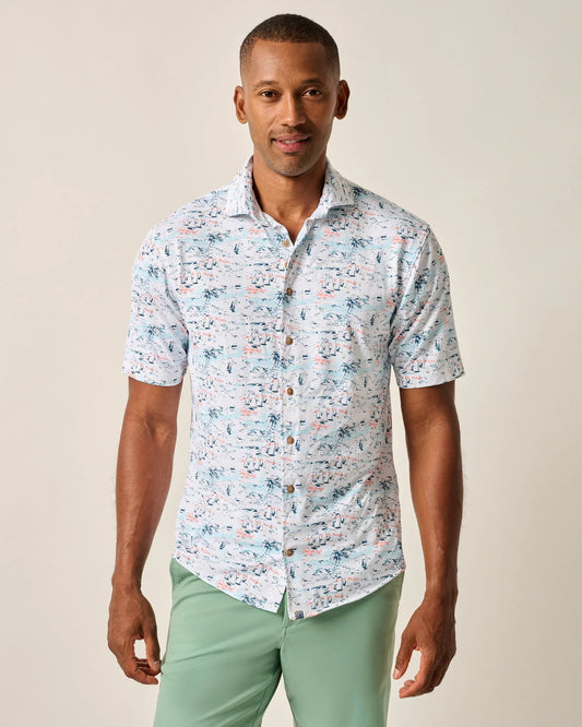 Johnnie-O Making Waves - Short Sleeve Hangin' Out Button Up Shirt, Style #JMWS100150