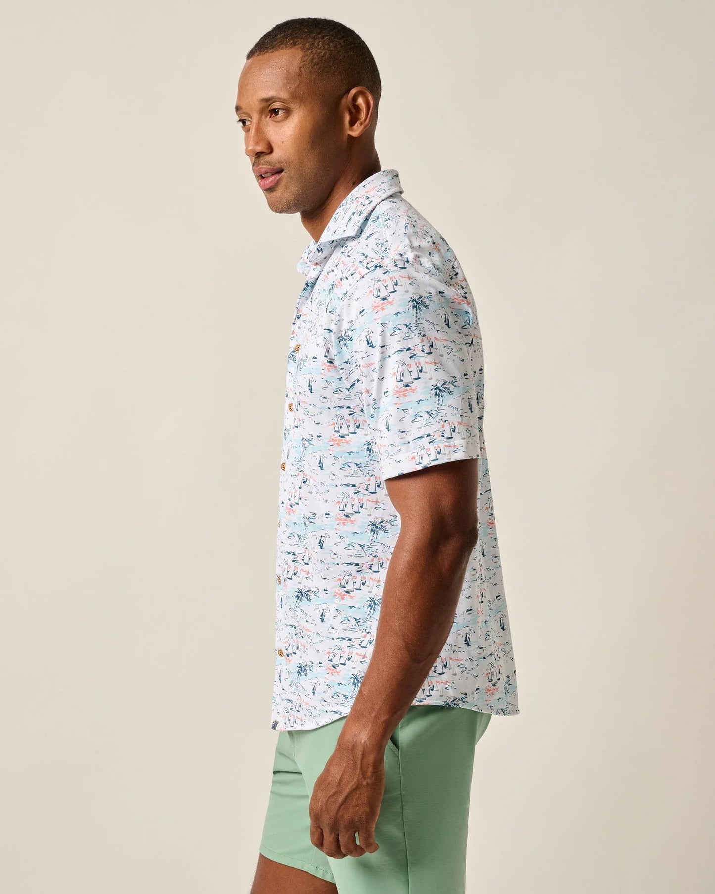 Johnnie-O Making Waves - Short Sleeve Hangin' Out Button Up Shirt, Style #JMWS100150