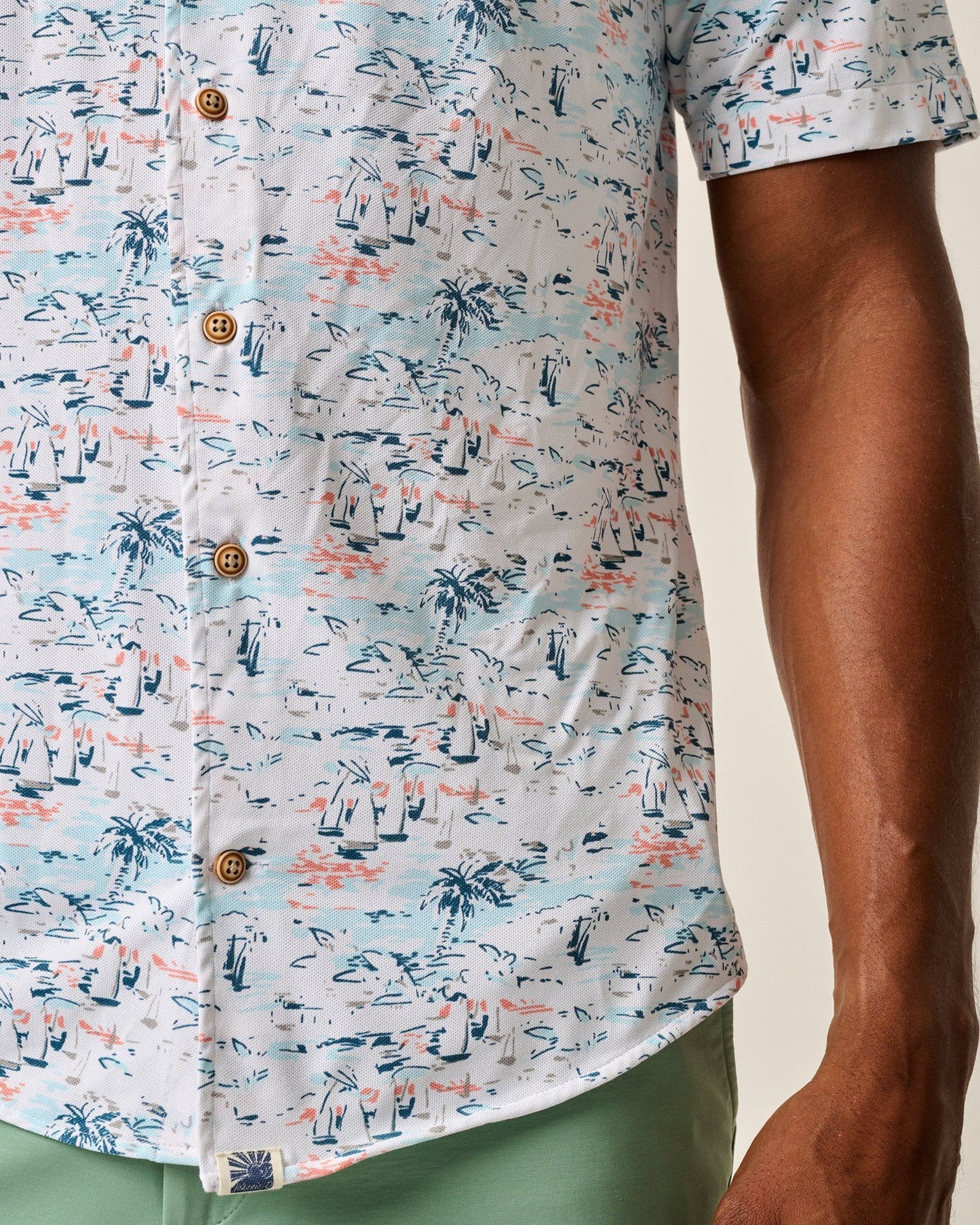 Johnnie-O Making Waves - Short Sleeve Hangin' Out Button Up Shirt, Style #JMWS100150