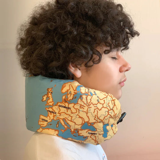 Inflatable Map Neck Pillow Style TT54 Kikkerland