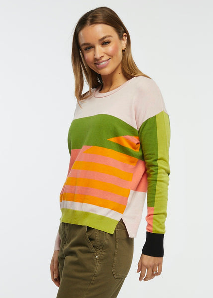 Zaket & Plover Diagonal Stripe Sweater, Style #ZP6433U