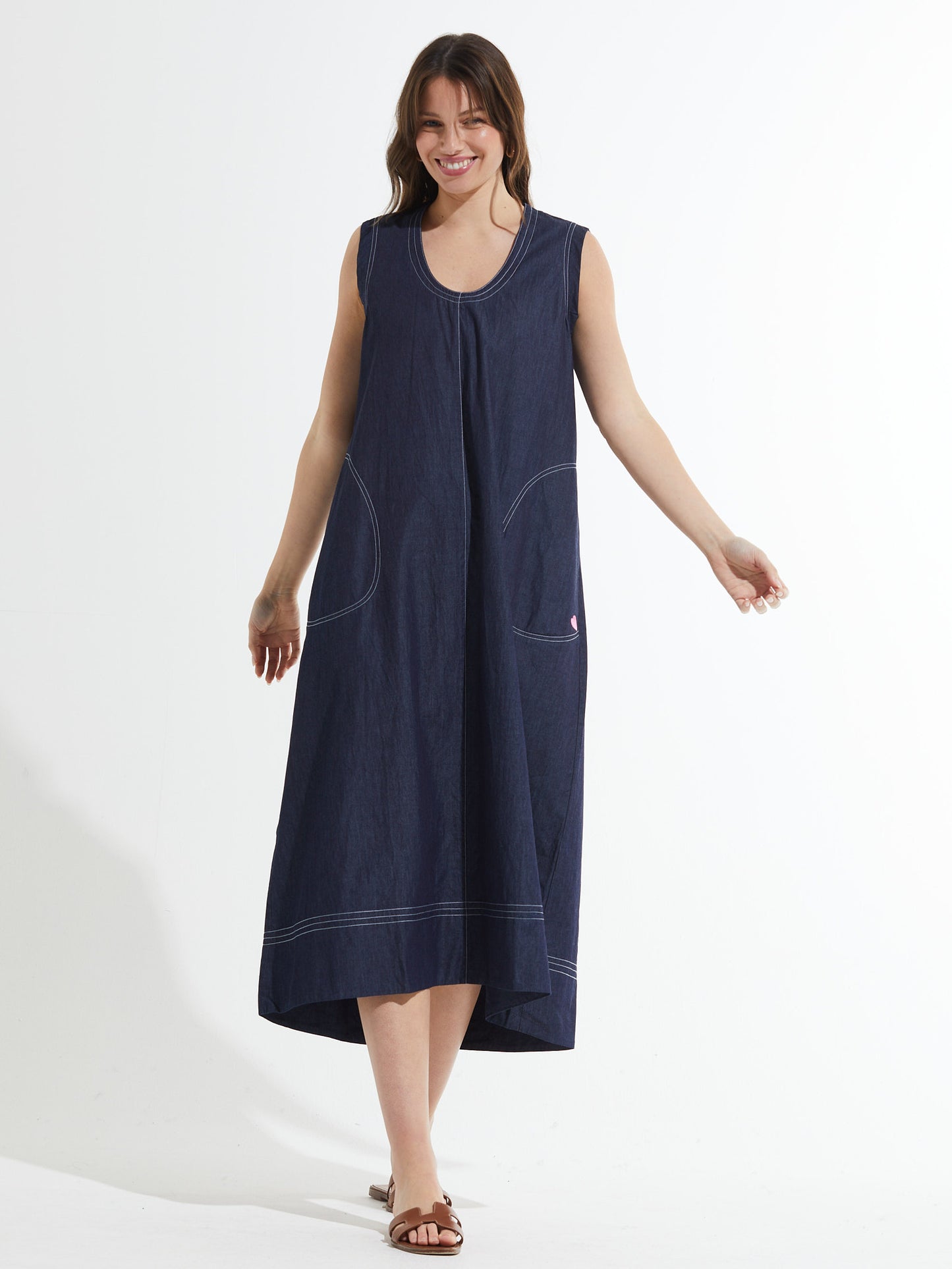 Zaket & Plover Denim Maxi Dress, Style #ZP7462U