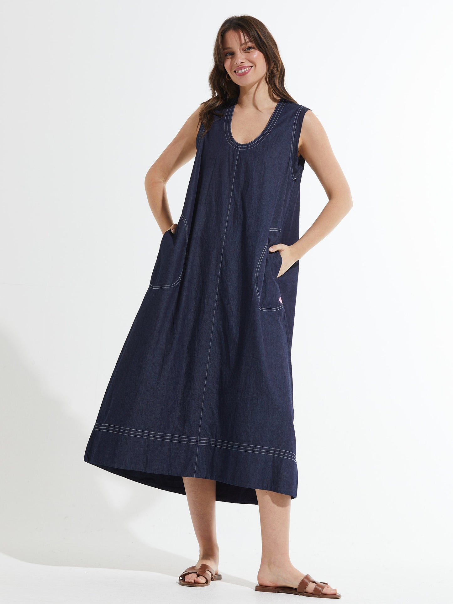 Zaket & Plover Denim Maxi Dress, Style #ZP7462U