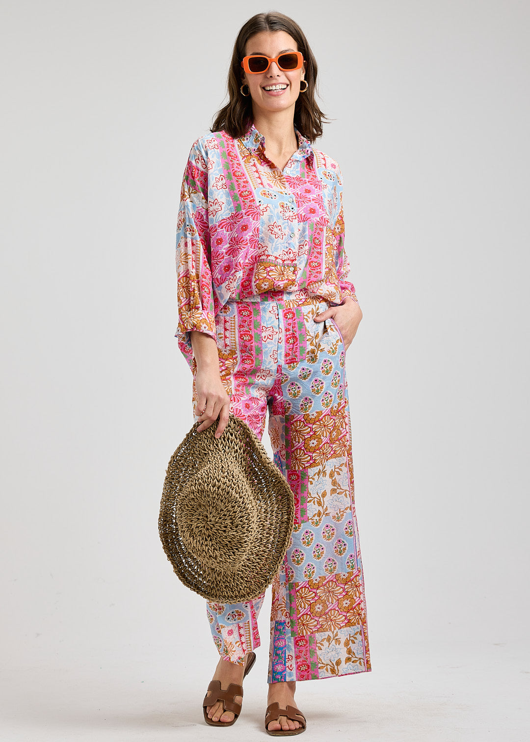 Zaket & Plover Citrus Bloom Print Pant