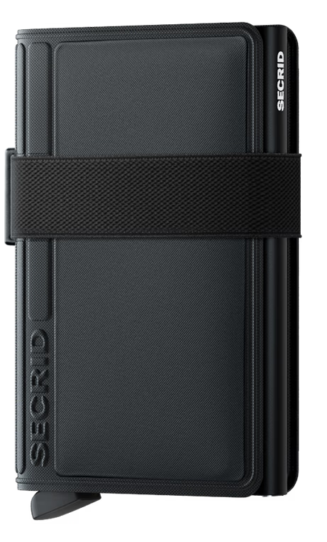 Black SECRID Bandwallet Matte Leather wallet with a strap