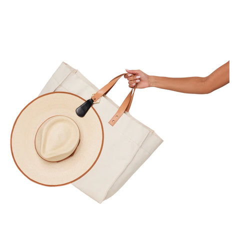Lindsay Albanese THE DROP Faux Leather Toptote Hat Clip