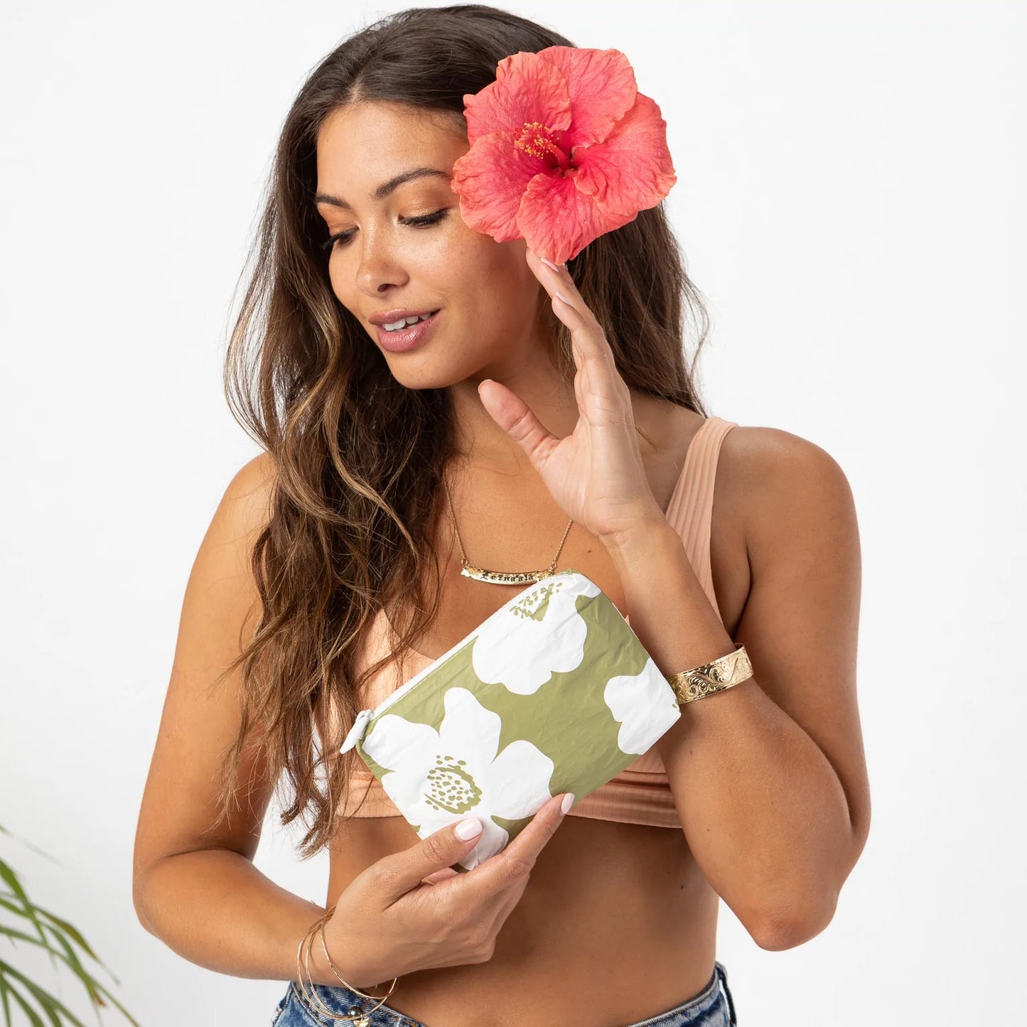 Aloha Mini Pua Moss Pouch Aloha