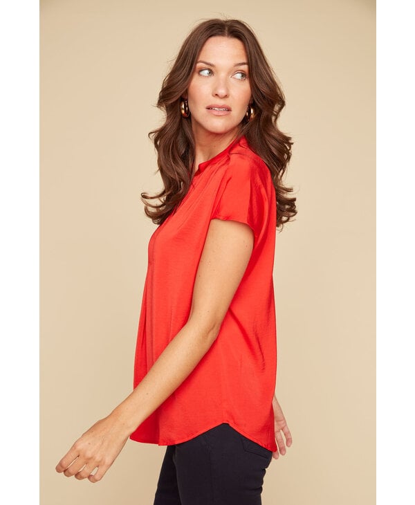 Renuar Collection Short Sleeve V Neck Top, Style #R5016