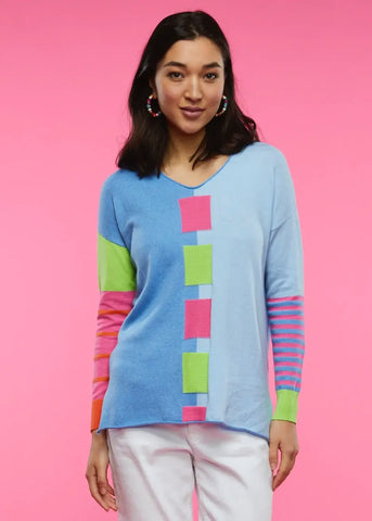 Zaket & Plover Intarsia Squares Sweater, Style #ZP6430U