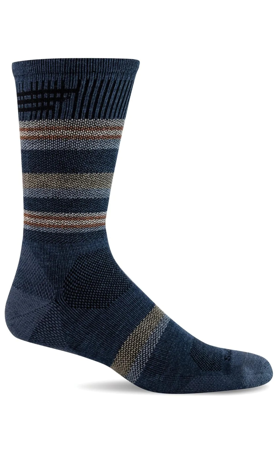 Sockwell Men's Parks Twill Crew | Moderate Graduated Compression Socks Sockwell