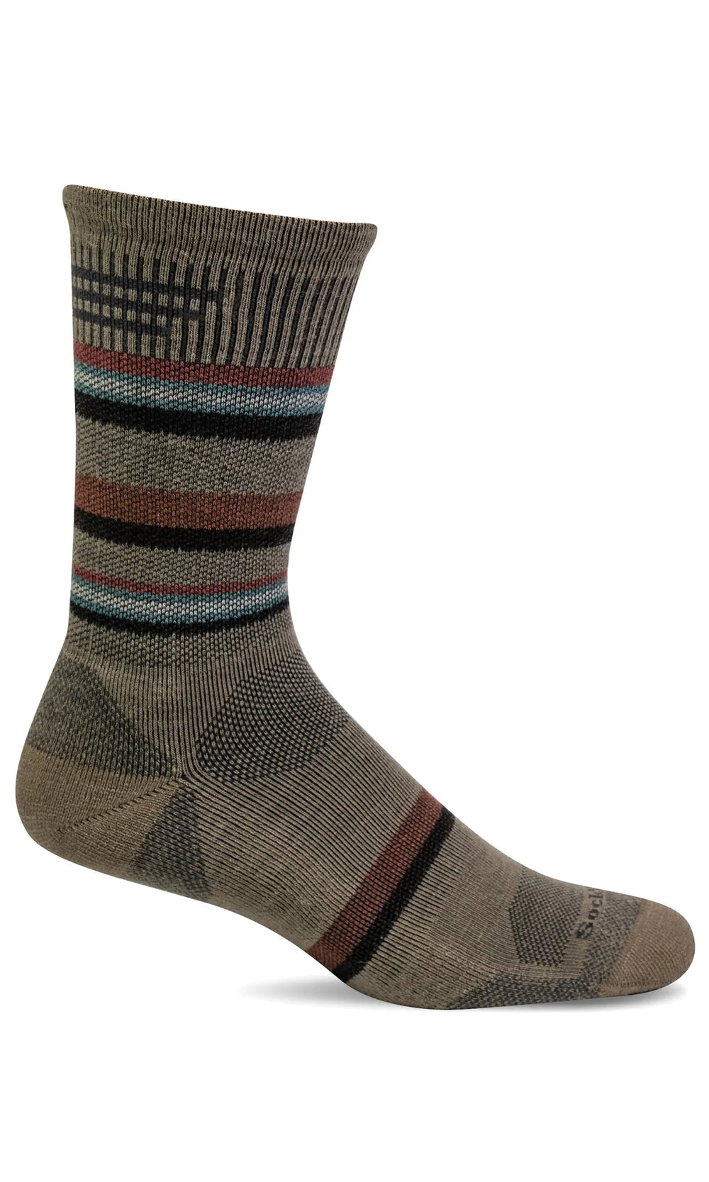 Sockwell Men's Parks Twill Crew | Moderate Graduated Compression Socks Sockwell