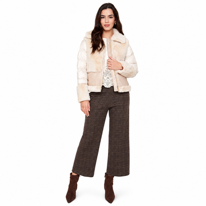 Renuar Pleather Bonded Faux Fur Jacket