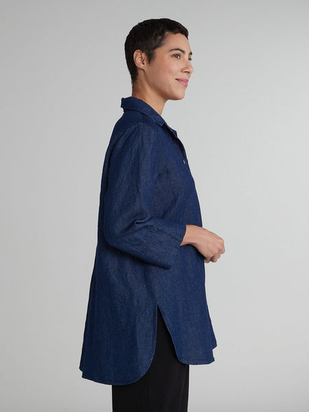 Cut Loose Flax Denim Easy Shirt, Style #0456276