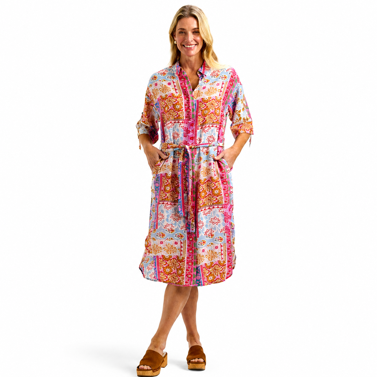 Zaket & Plover Print Shirt Dress