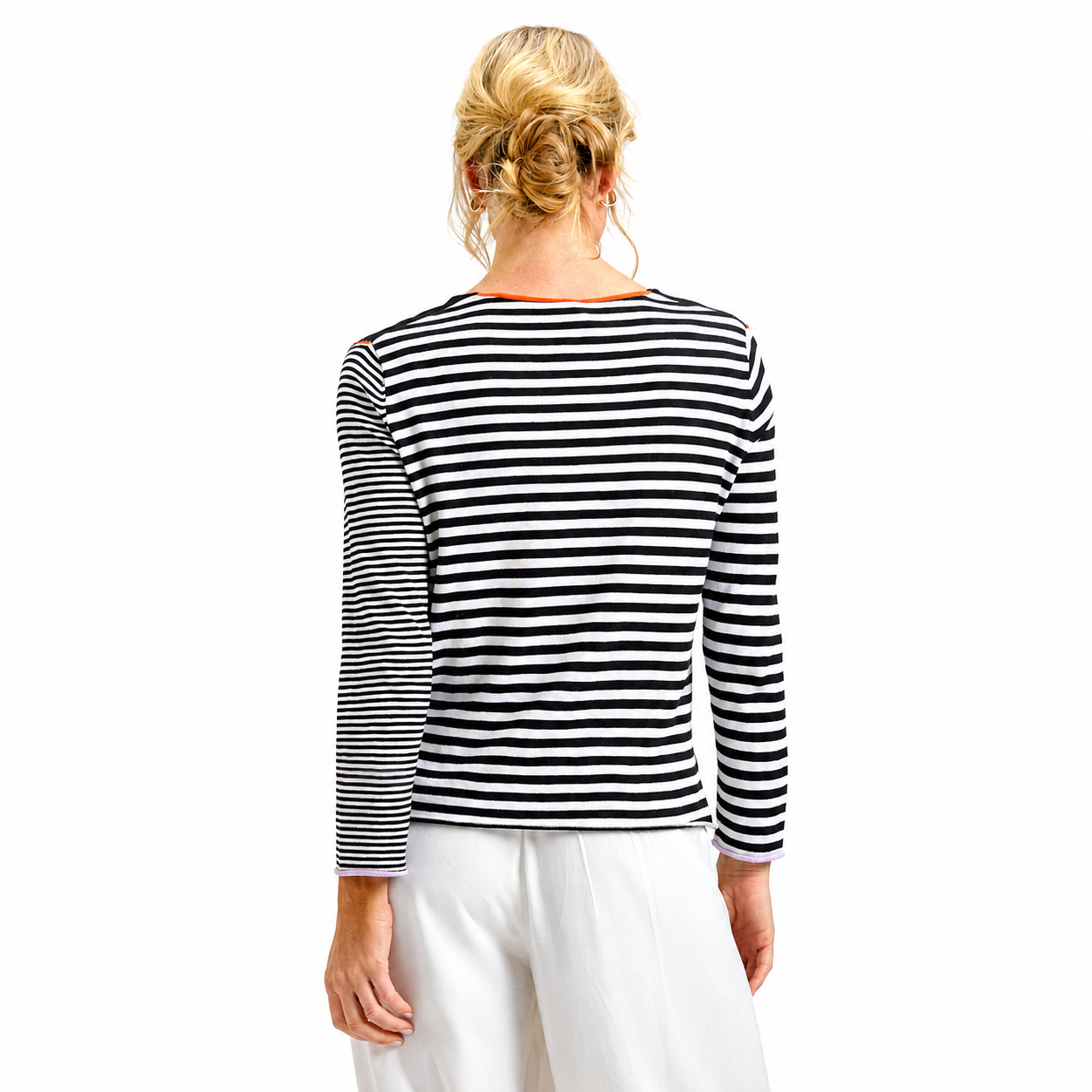 Zaket & Plover Striped V-Neck Sweater
