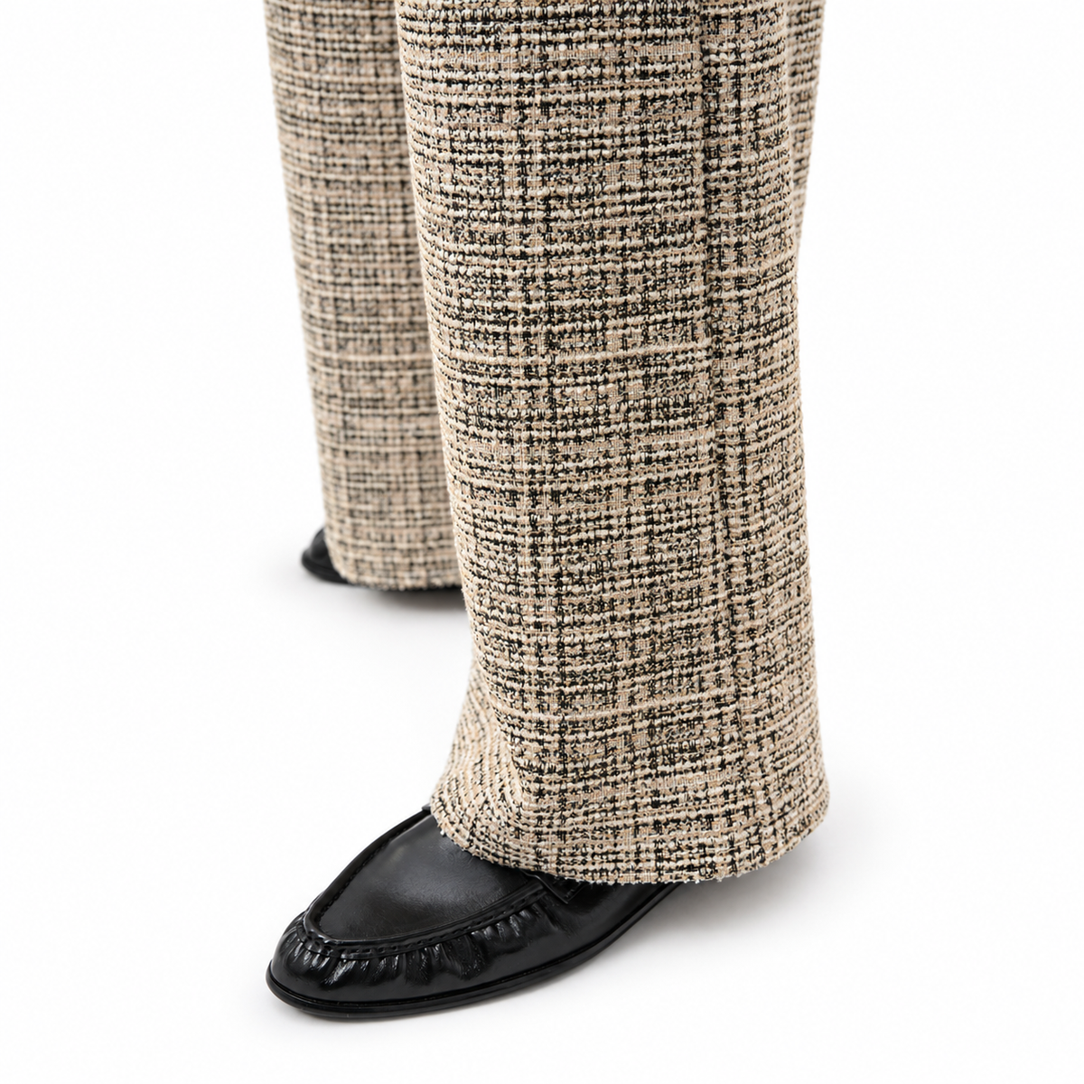 Joseph Ribkoff Plaid Boucle Wide-Leg Pants Style 264079