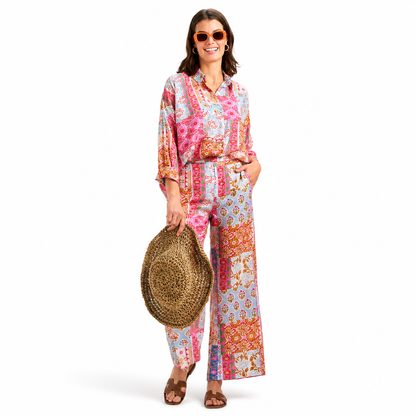 Zaket & Plover Citrus Bloom Print Pant