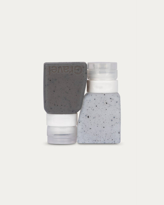 3oz Bottles Two-Pack Clear Gray