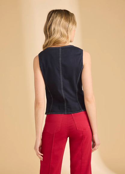 FDJ Button Front Vest