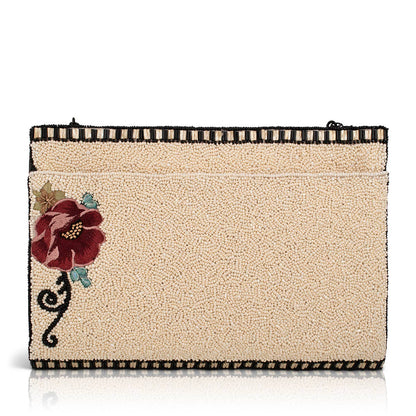 Parisian beaded crossbody bag with Eiffel tower