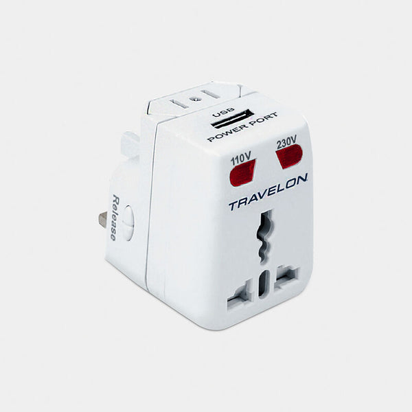 Travelon Worldwide Adapter and USB Charger, Style #19658