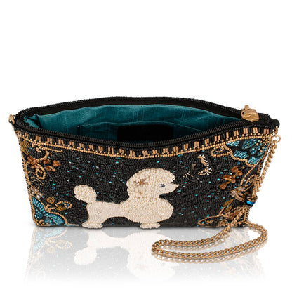 Pet Me beaded poodle crossbody bag