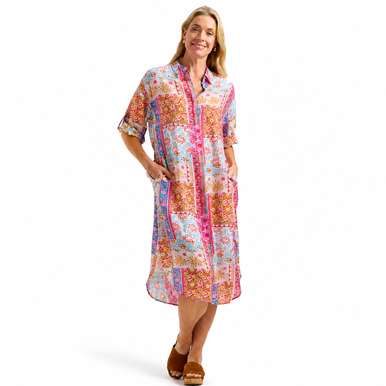 Zaket & Plover Print Shirt Dress