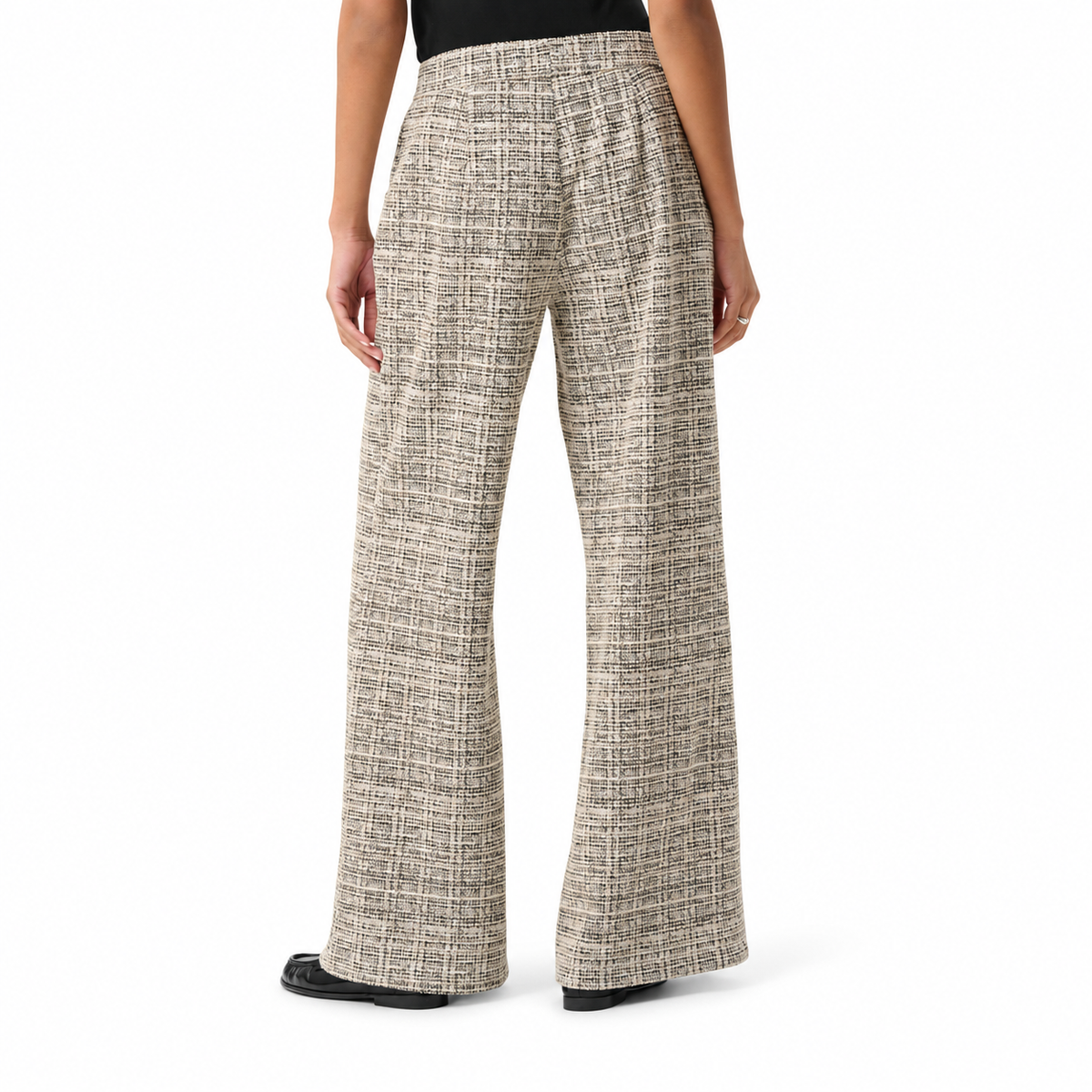 Joseph Ribkoff Plaid Boucle Wide-Leg Pants Style 264079