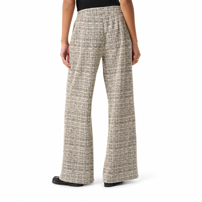 Joseph Ribkoff Plaid Boucle Wide-Leg Pants Style 264079