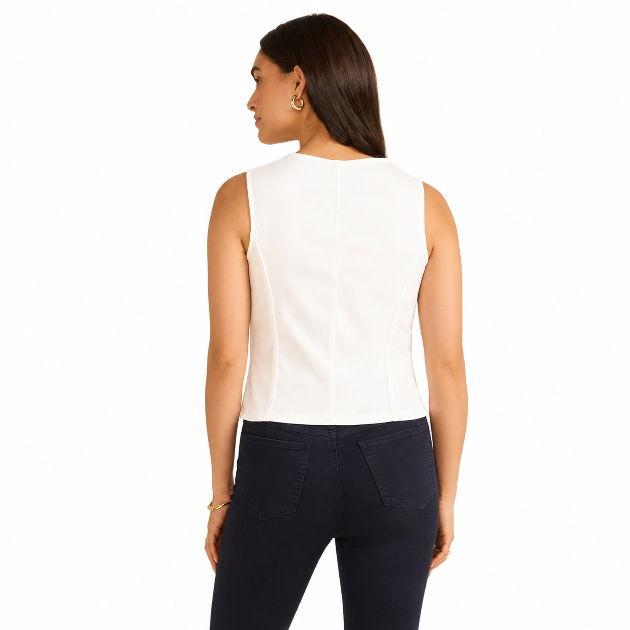 FDJ Button Front Vest