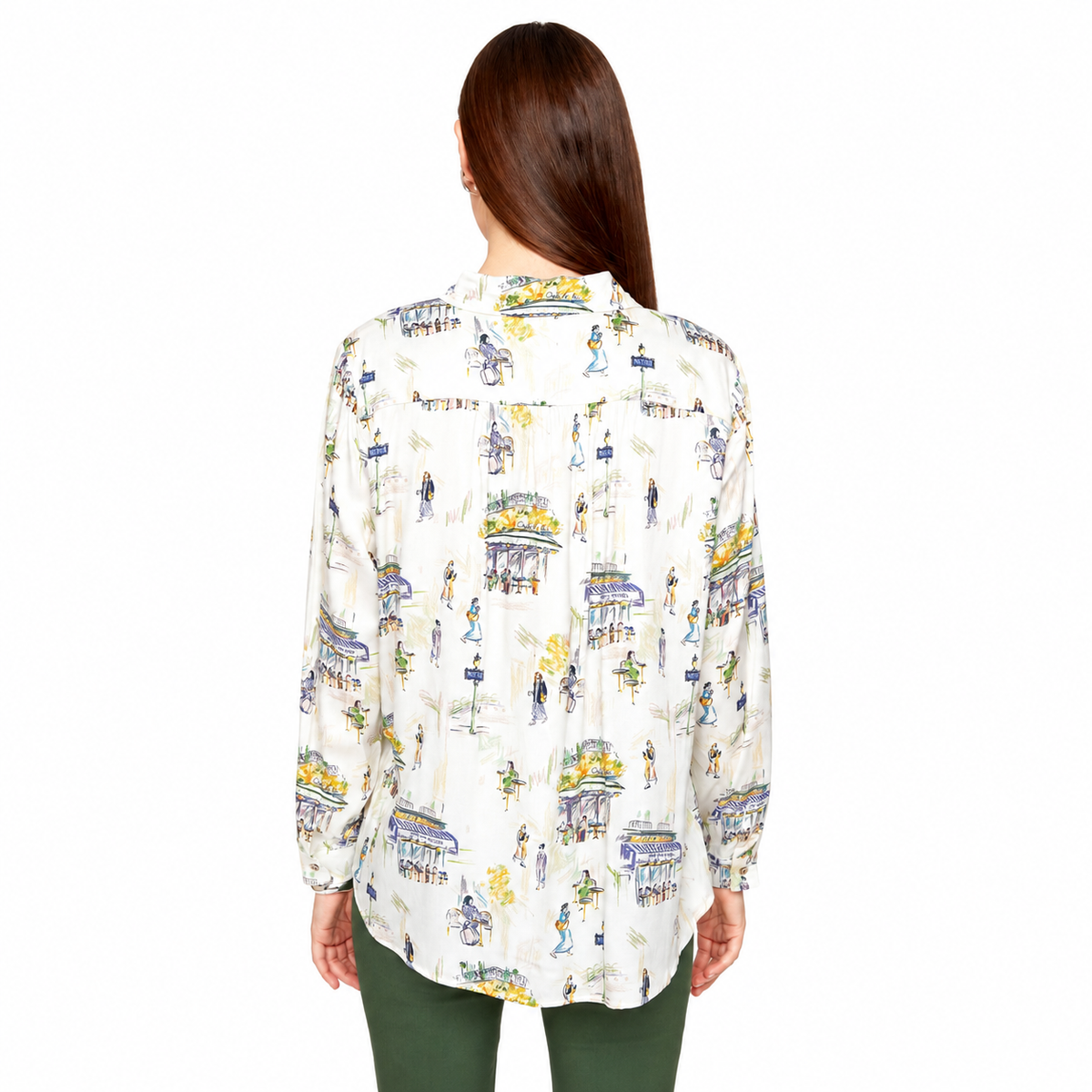 Renuar Paris Café Woven Blouse